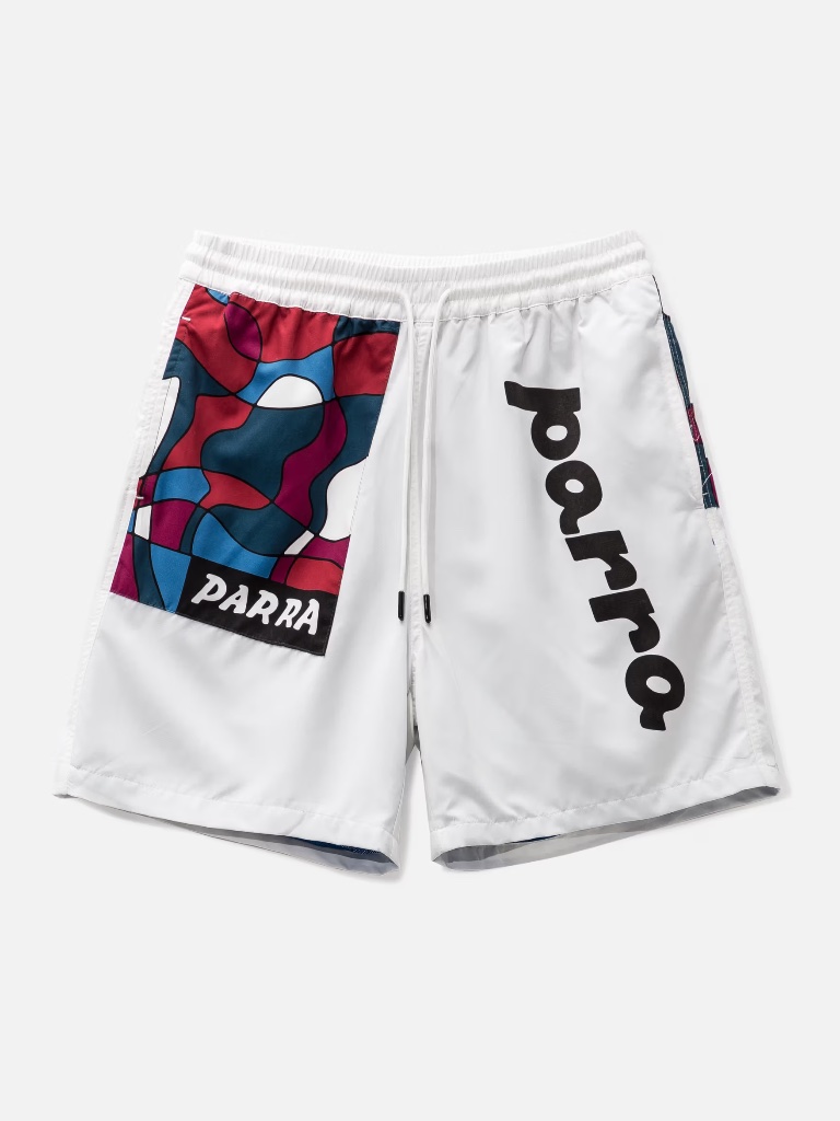 By Parra Sports Trees Swim Shorts - White, X-Large